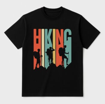 Oversize Fit Printed Short Sleeve T-shirt  "HIKING "