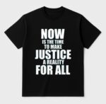 Oversize Fit Printed Short Sleeve T-shirt "NOW ITS THE TIME  "