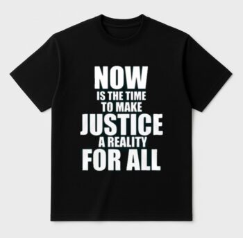 Oversize Fit Printed Short Sleeve T-shirt "NOW ITS THE TIME  "