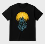 Oversize Fit Printed Short Sleeve T-shirt  "Wolf"