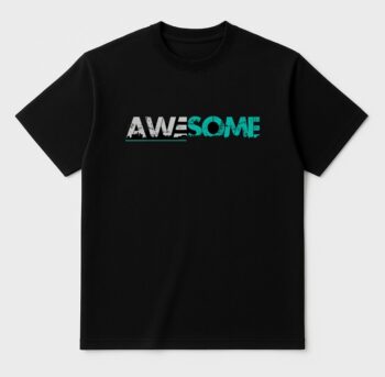 Oversize Fit Printed "Awesome "